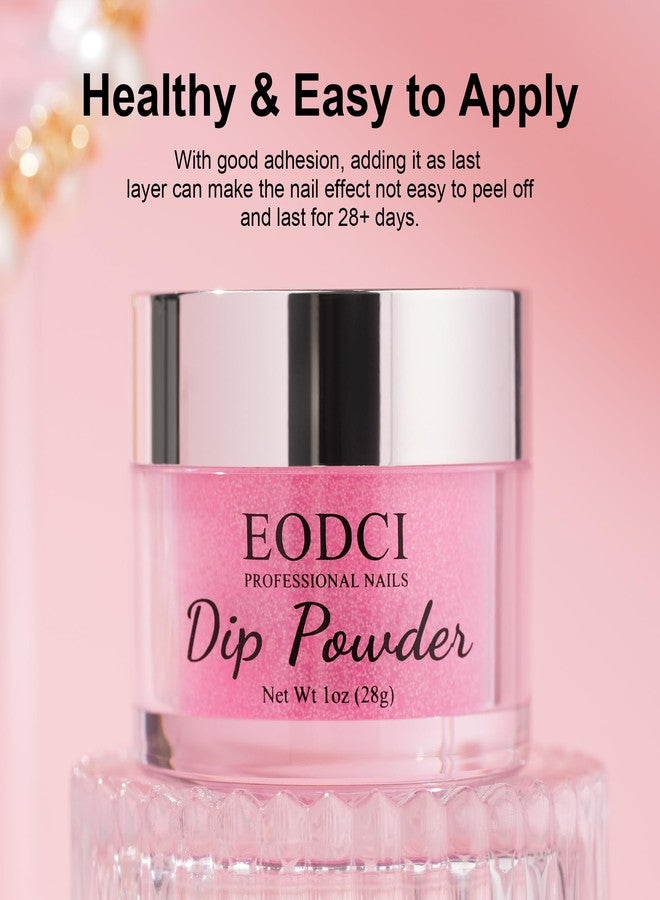 EODCI Dip Powder Reflective Hot Pink Glitter Nail Dipping Powder French Powder Glitter Nail Art Starter Manicure Salon DIY at Home No Needed Nail Lamp Curing Odor-Free&Long-Lasting 1 Oz - Image 2